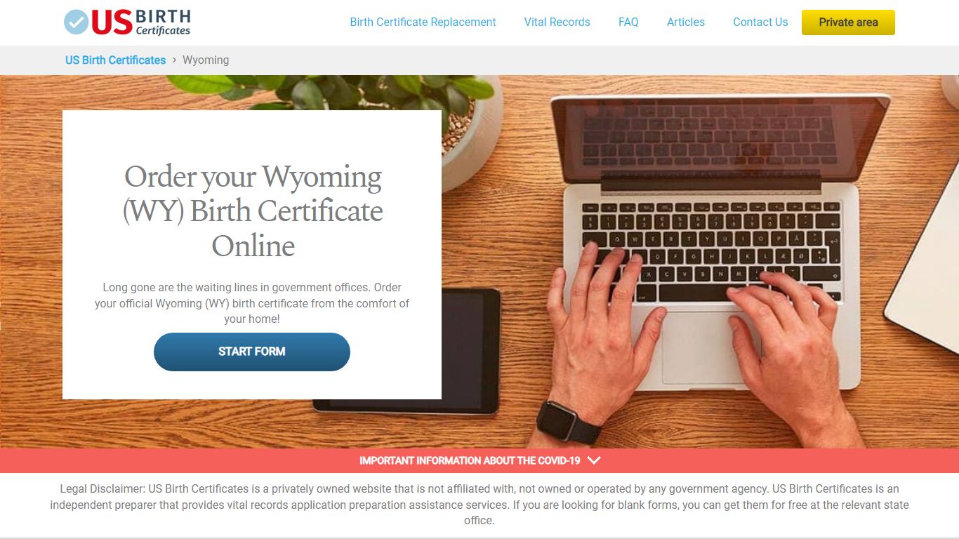 Wyoming (WY) Birth Certificate Online - US Birth Certificates