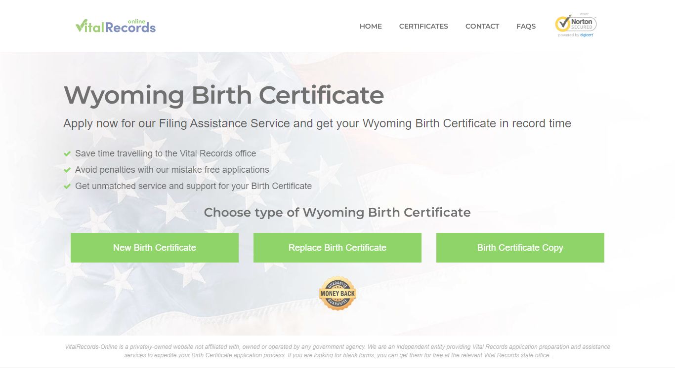 Wyoming birth Certificate - VitalRecords-Online